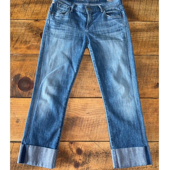 Citizens Of Humanity Denim - Citizens of Humanity Womens Dani Cropped Straight Leg Blue Denim Jeans Size 26